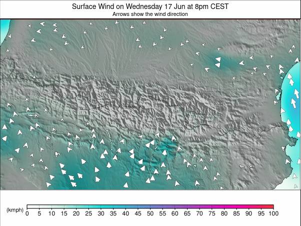 Pyrenees weather map - click to go back to main thumbnail page