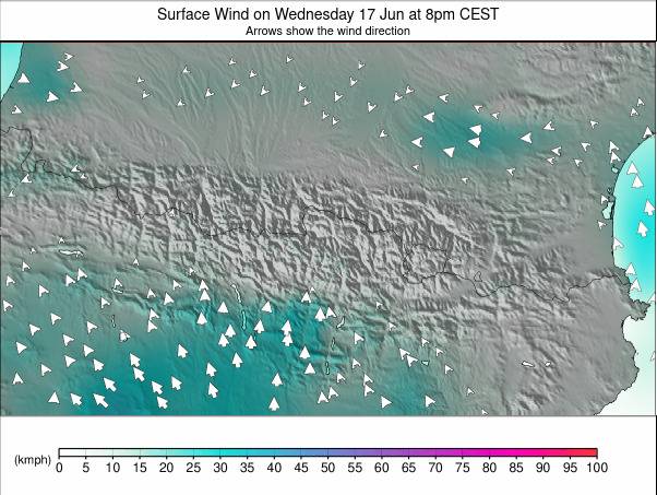 Pyrenees weather map - click to go back to main thumbnail page