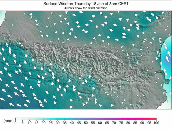 Pyrenees weather map - click to go back to main thumbnail page