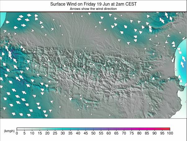 Pyrenees weather map - click to go back to main thumbnail page