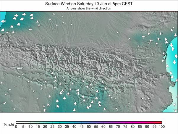 Pyrenees weather map - click to go back to main thumbnail page