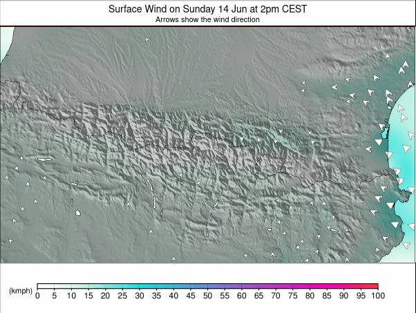 Pyrenees weather map - click to go back to main thumbnail page
