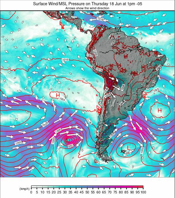 South America weather map - click to go back to main thumbnail page