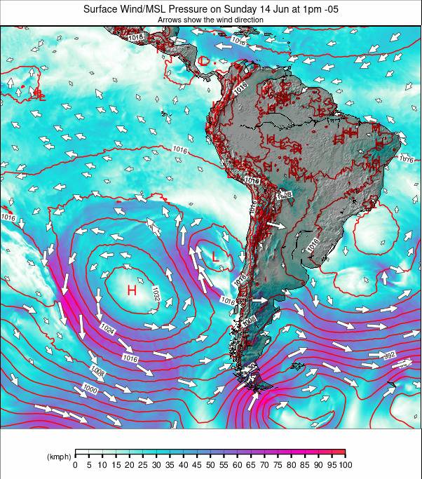 South America weather map - click to go back to main thumbnail page