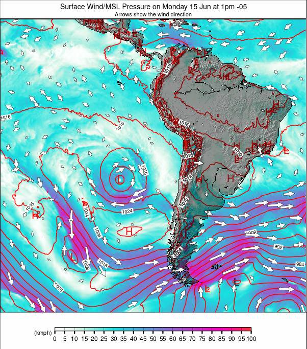 South America weather map - click to go back to main thumbnail page