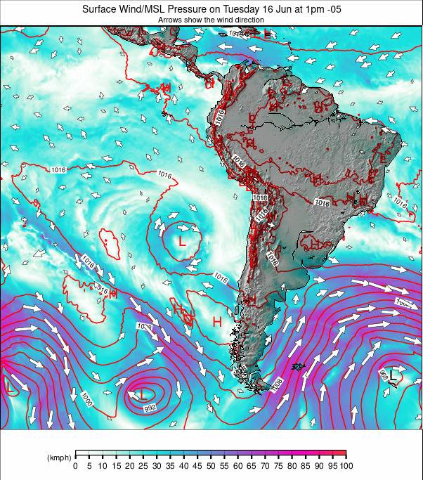 South America weather map - click to go back to main thumbnail page