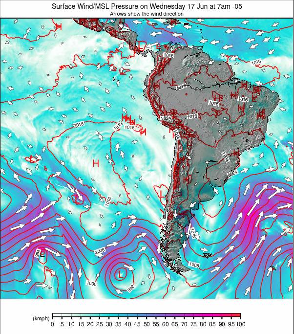 South America weather map - click to go back to main thumbnail page