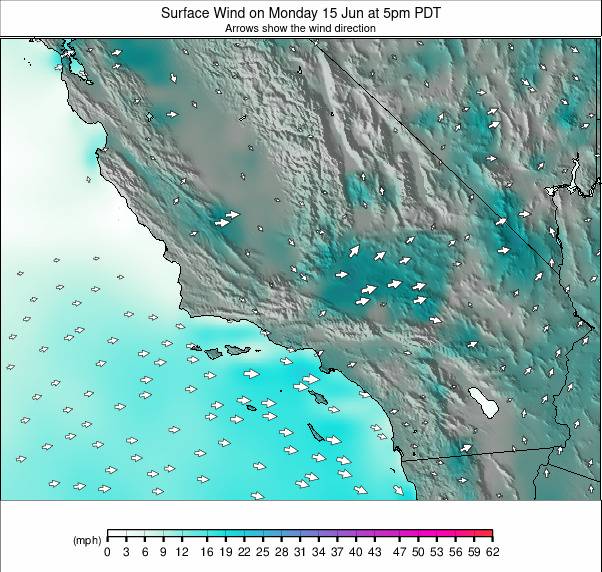 South California weather map - click to go back to main thumbnail page