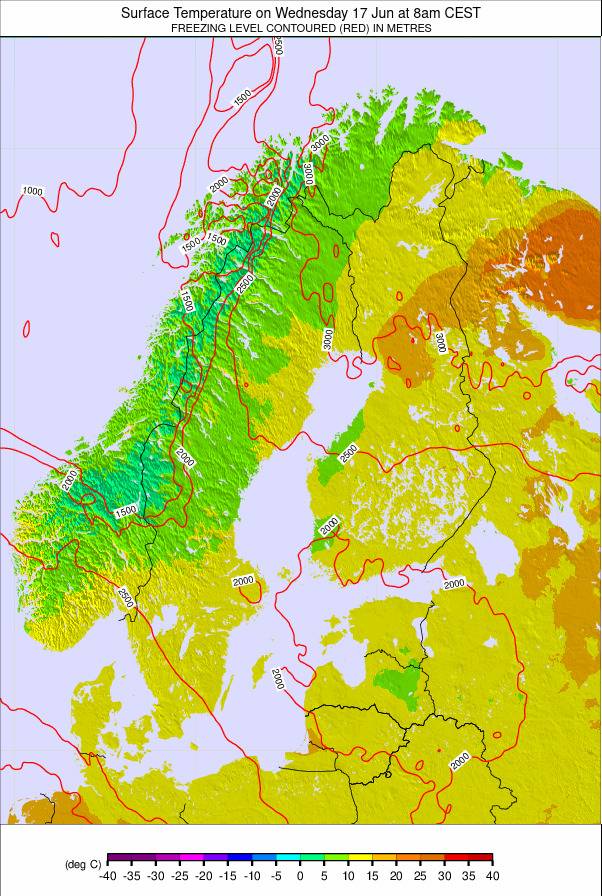 Scandinavia weather map - click to go back to main thumbnail page