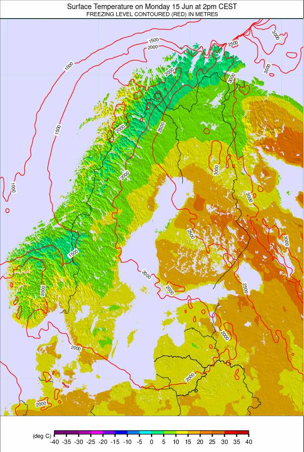 Scandinavia weather map - click to go back to main thumbnail page