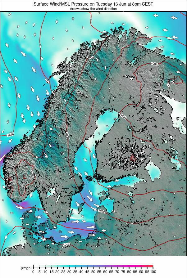 Scandinavia weather map - click to go back to main thumbnail page