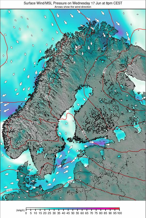 Scandinavia weather map - click to go back to main thumbnail page