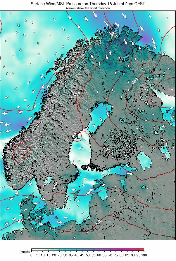 Scandinavia weather map - click to go back to main thumbnail page