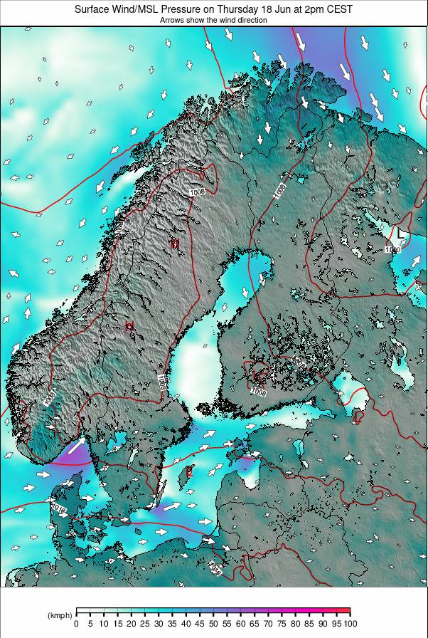 Scandinavia weather map - click to go back to main thumbnail page