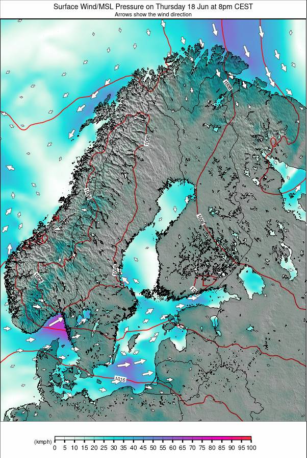 Scandinavia weather map - click to go back to main thumbnail page