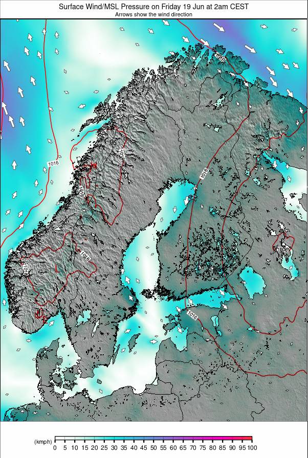 Scandinavia weather map - click to go back to main thumbnail page