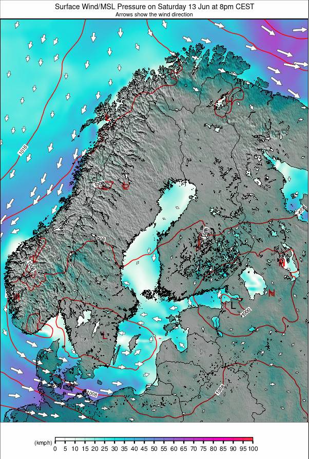 Scandinavia weather map - click to go back to main thumbnail page