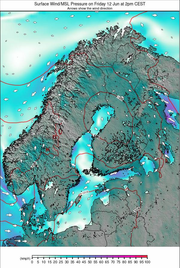 Scandinavia weather map - click to go back to main thumbnail page