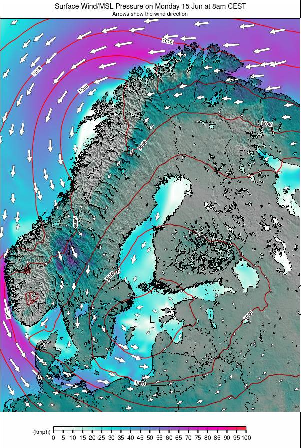 Scandinavia weather map - click to go back to main thumbnail page