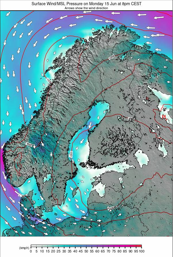 Scandinavia weather map - click to go back to main thumbnail page