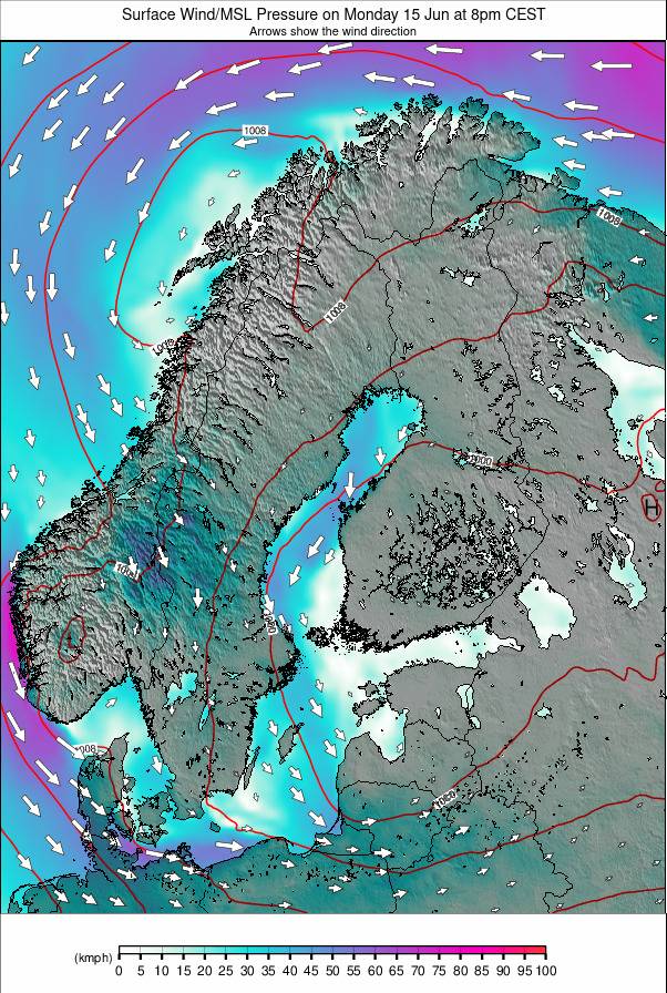 Scandinavia weather map - click to go back to main thumbnail page