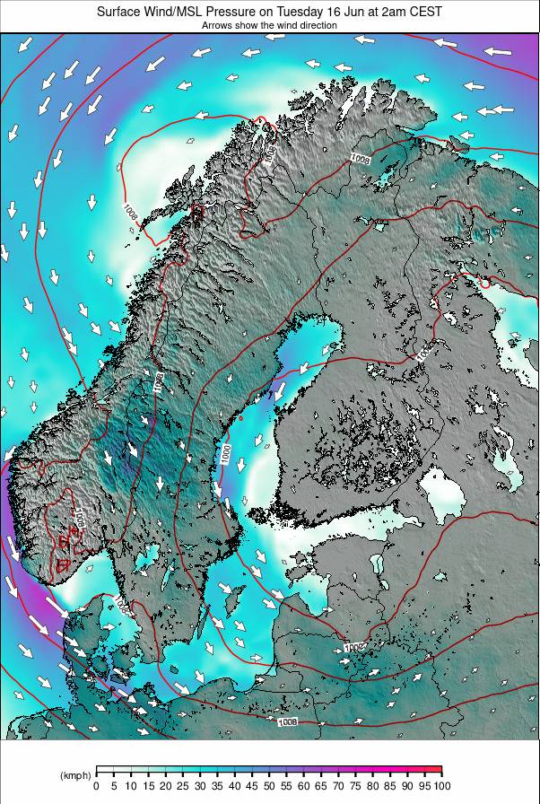 Scandinavia weather map - click to go back to main thumbnail page