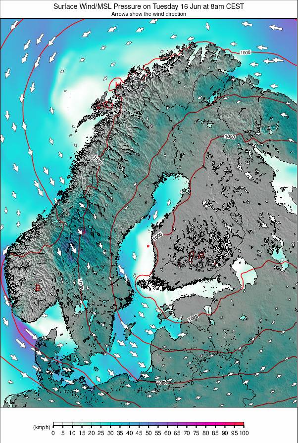 Scandinavia weather map - click to go back to main thumbnail page