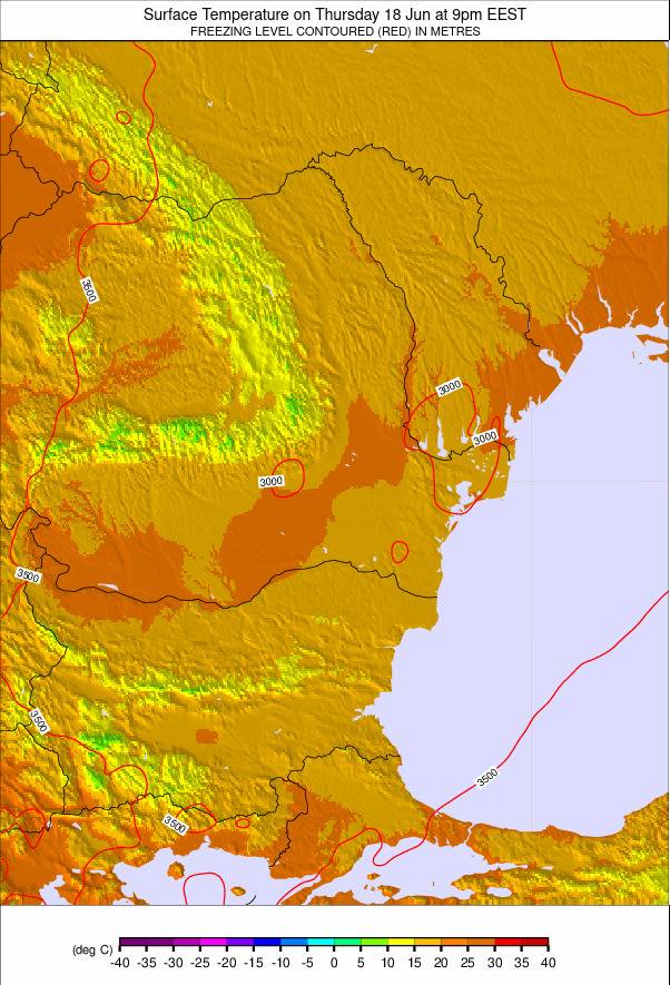 Bulgaria / Romania weather map - click to go back to main thumbnail page