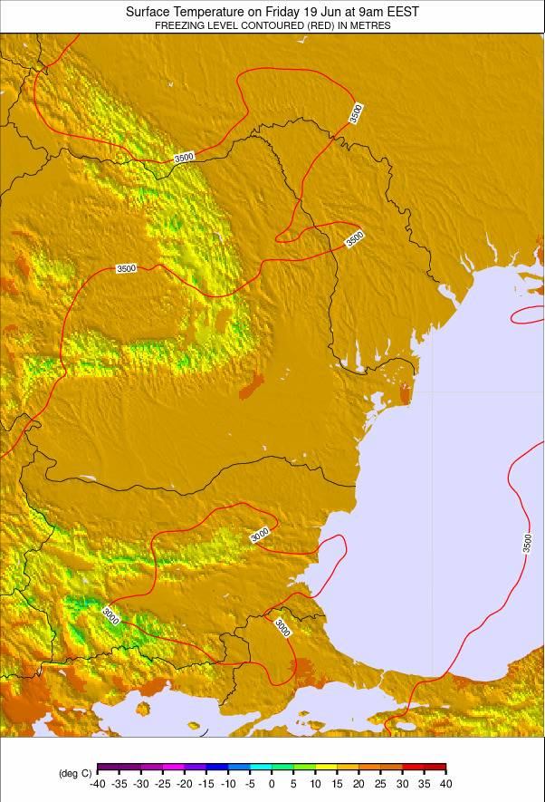 Bulgaria / Romania weather map - click to go back to main thumbnail page