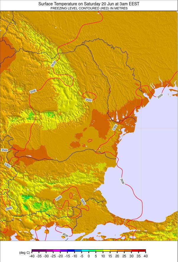 Bulgaria / Romania weather map - click to go back to main thumbnail page