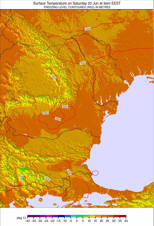 Bulgaria / Romania weather map - click to go back to main thumbnail page