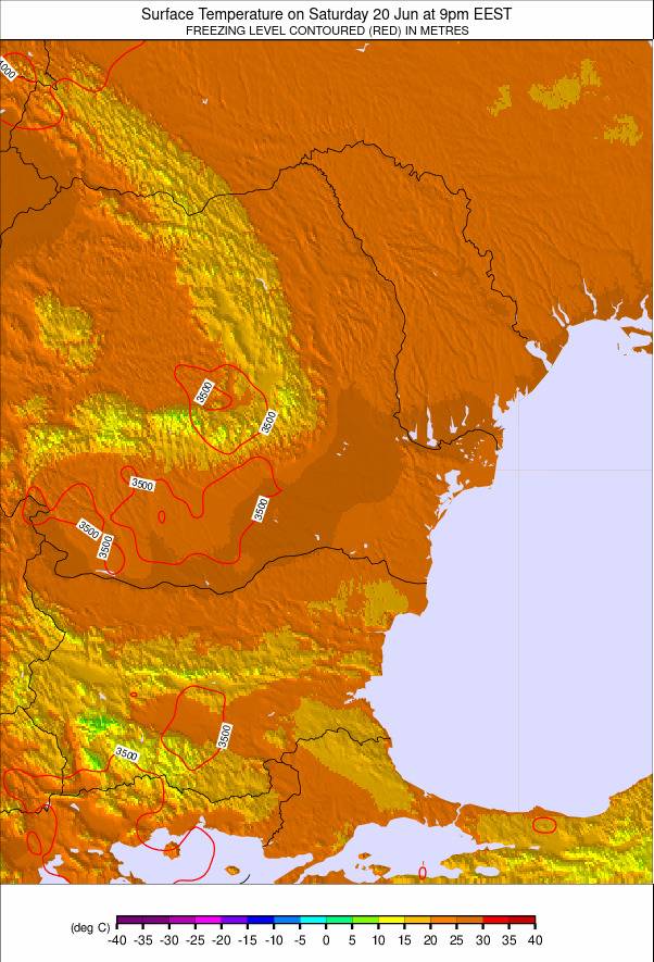 Bulgaria / Romania weather map - click to go back to main thumbnail page