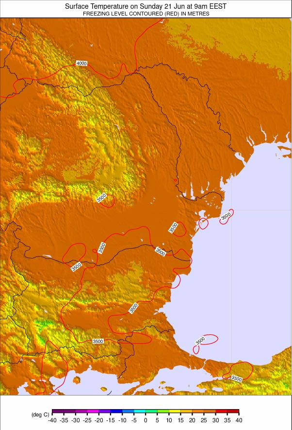 Bulgaria / Romania weather map - click to go back to main thumbnail page