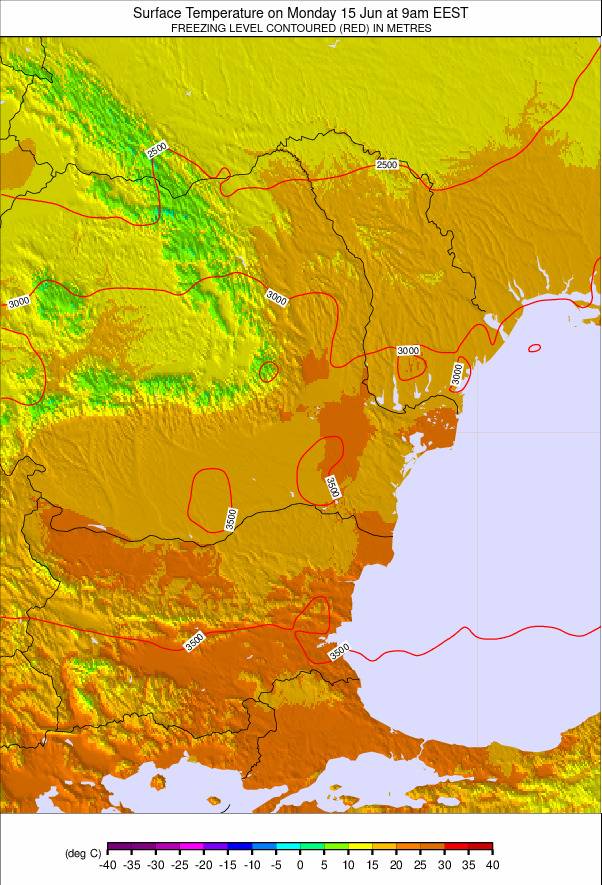 Bulgaria / Romania weather map - click to go back to main thumbnail page