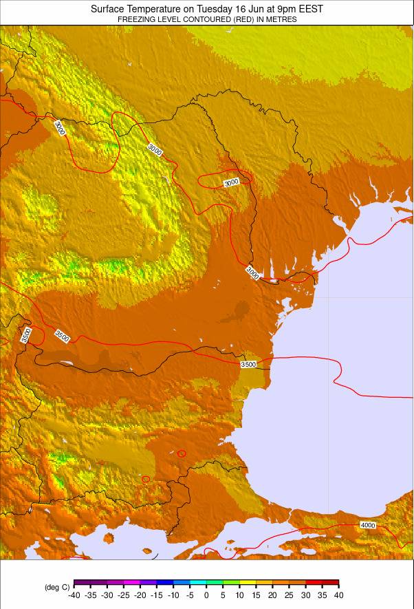 Bulgaria / Romania weather map - click to go back to main thumbnail page