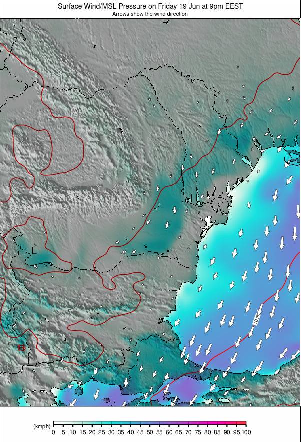 Bulgaria / Romania weather map - click to go back to main thumbnail page