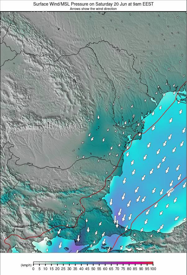 Bulgaria / Romania weather map - click to go back to main thumbnail page