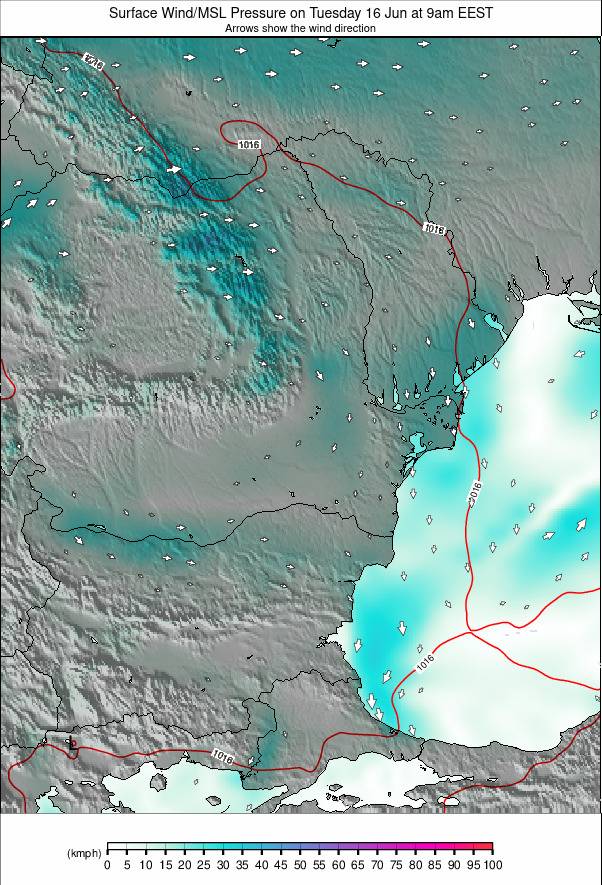 Bulgaria / Romania weather map - click to go back to main thumbnail page