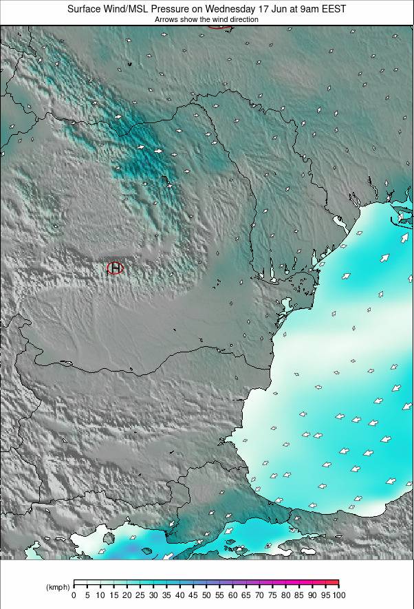 Bulgaria / Romania weather map - click to go back to main thumbnail page
