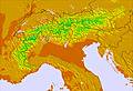 EUROPEAN ALPS temperature forecast for this period