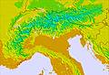 EUROPEAN ALPS temperature forecast for this period