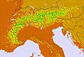 EUROPEAN ALPS temperature forecast for this period