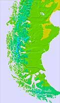Southern Andes temperature forecast for this period