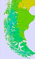 Southern Andes temperature forecast for this period