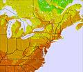 Appalachians and Great Lakes temperature forecast for this period