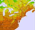 Appalachians and Great Lakes temperature forecast for this period