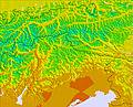 Eastern Alps temperature forecast for this period