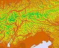 Eastern Alps temperature forecast for this period
