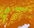 Eastern Alps temperature forecast for this period