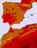 Spain temperature forecast for this period